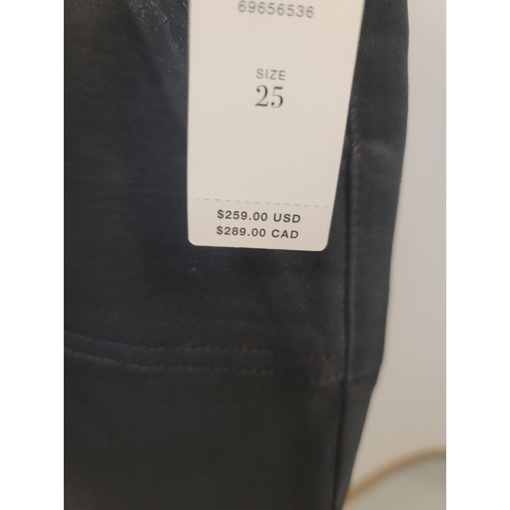 PAIGE jet black fog coated denim cropped Mayslie Jogger urban jeans pants 25 NWT - Picture 5 of 8